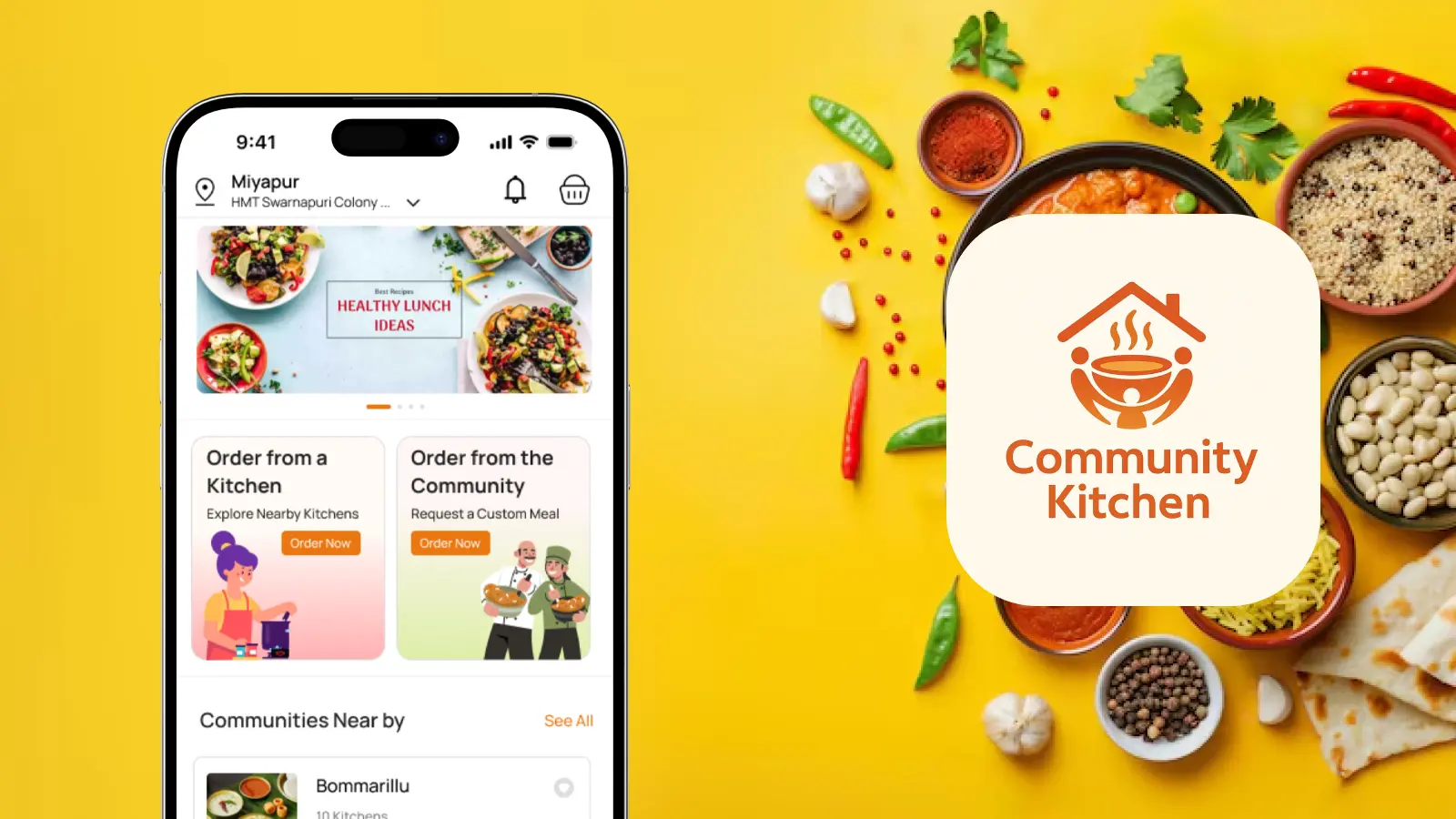 Community Kitchen – Hyperlocal Home Chef Marketplace