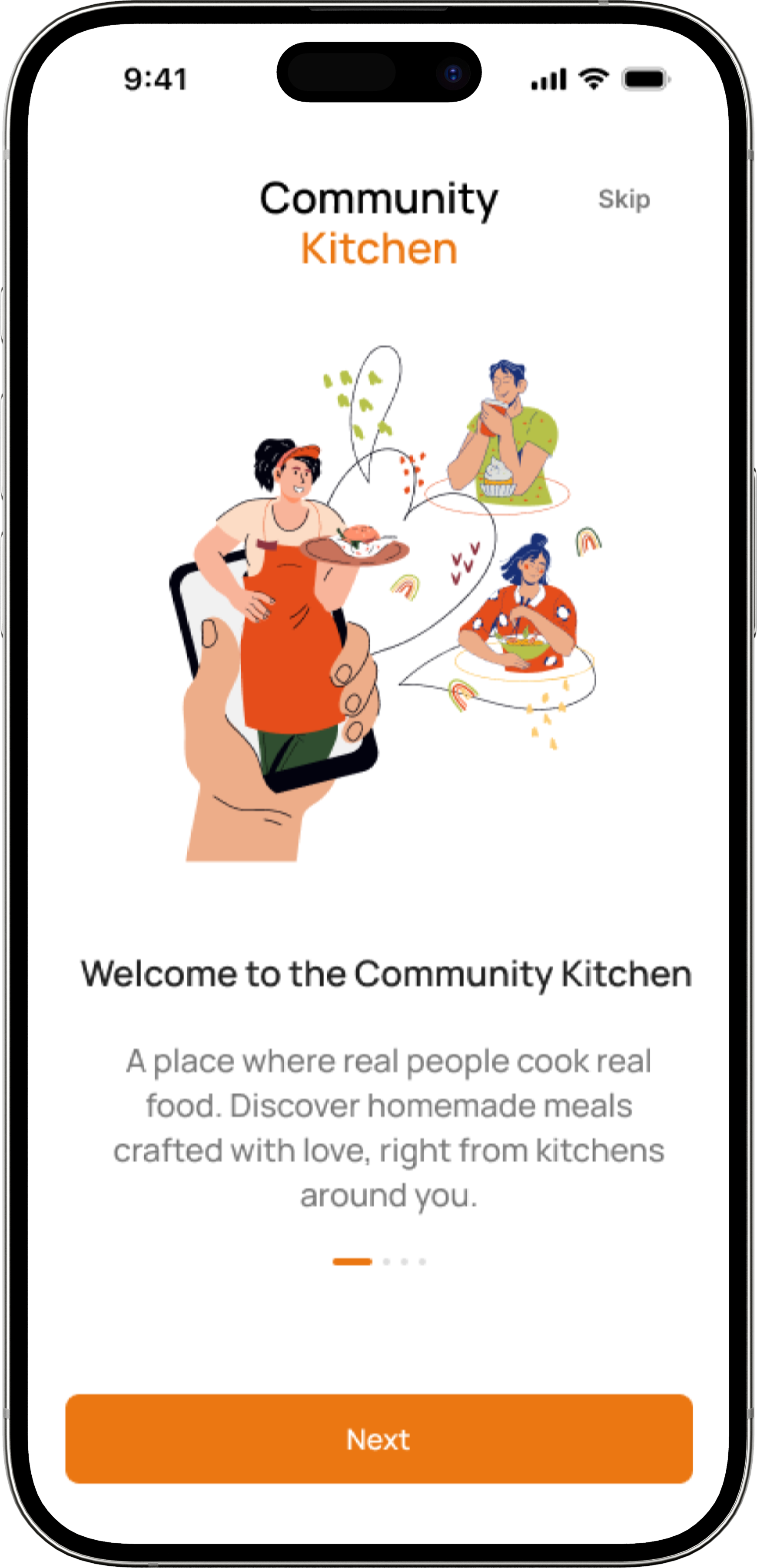 Community Kitchen – Hyperlocal Home Chef Marketplace - Screen 1