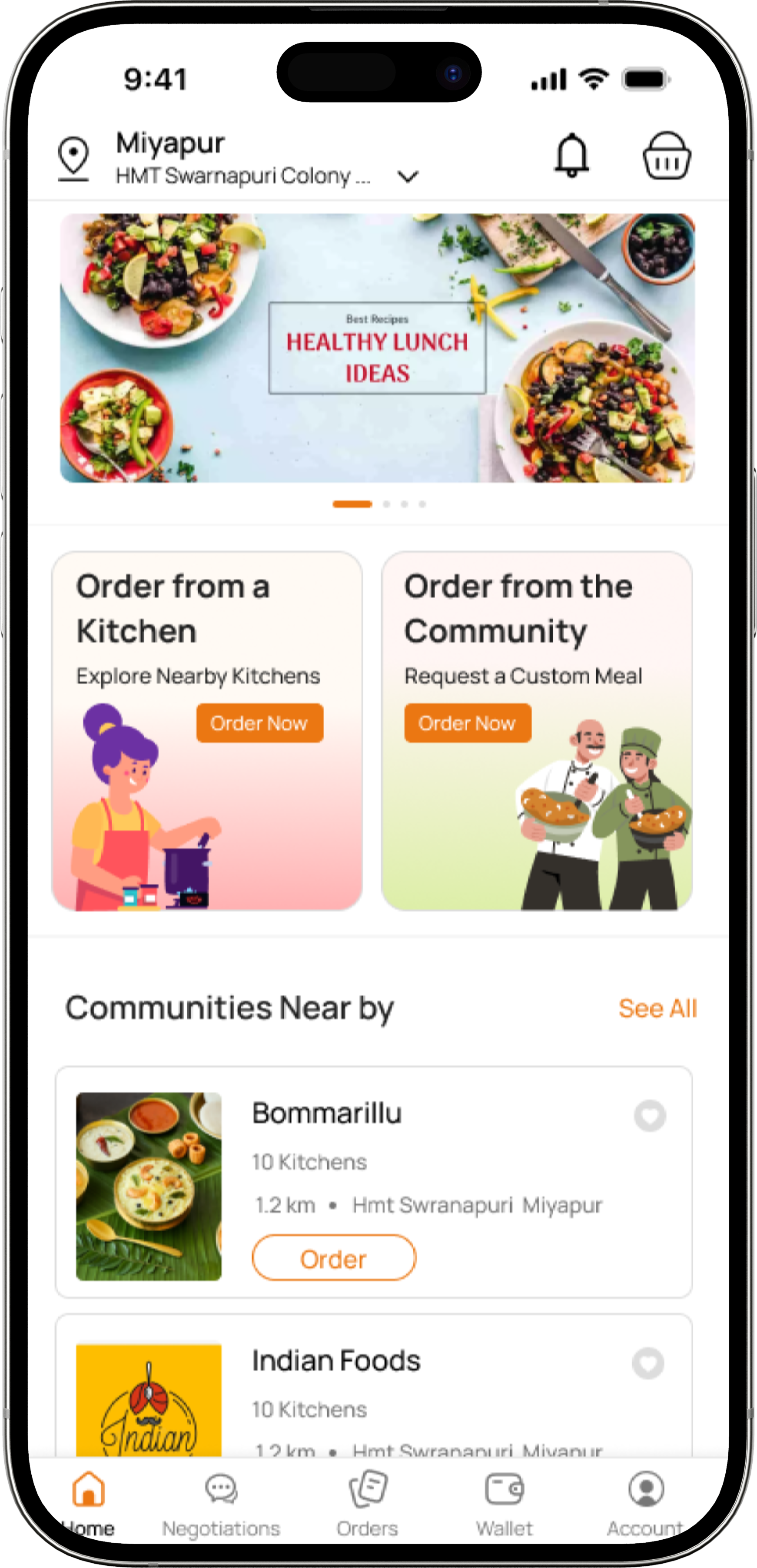 Community Kitchen – Hyperlocal Home Chef Marketplace - Screen 2