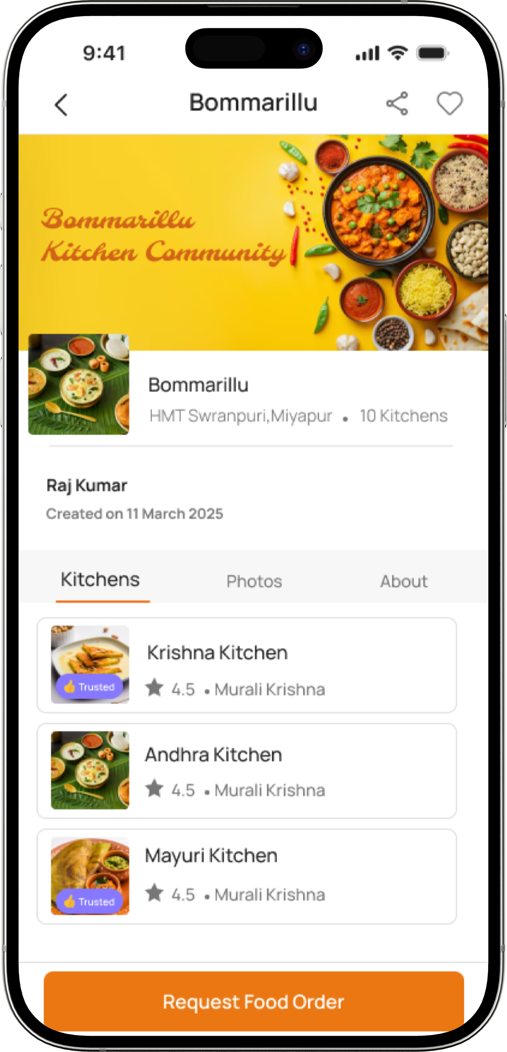 Community Kitchen – Hyperlocal Home Chef Marketplace - Screen 5