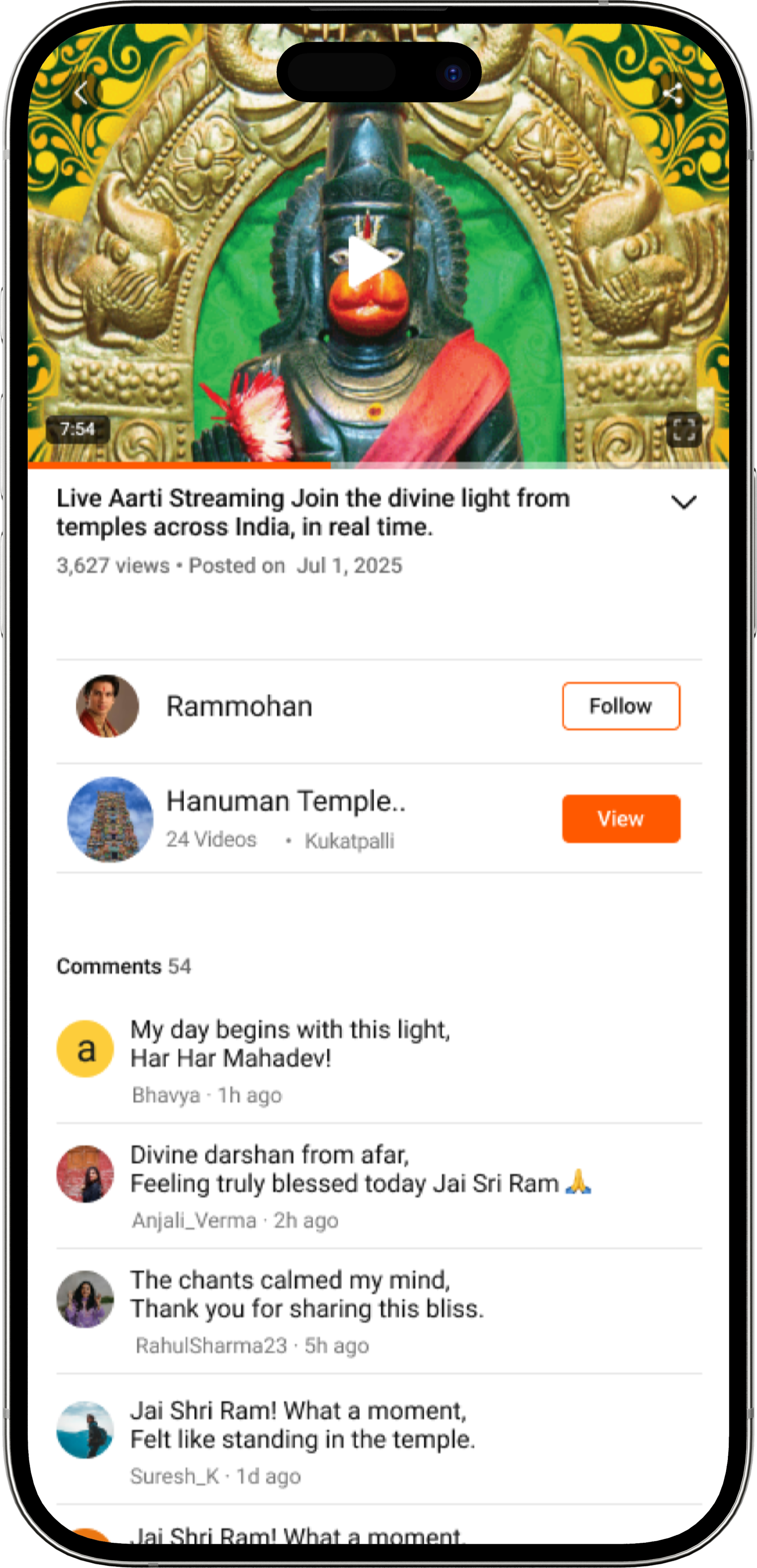 Om Video Devotional Mobile App Development - Screen 4