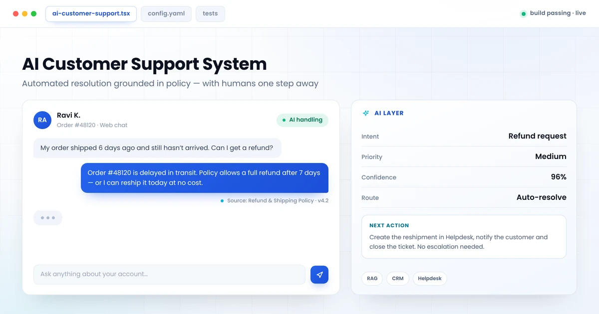 AI customer support system by mTouch Labs