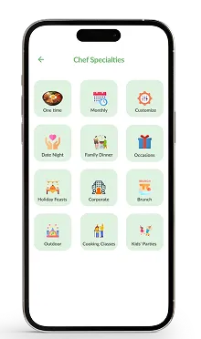 Chef management app screen 2