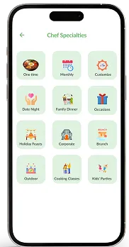 Chef management app screen 3