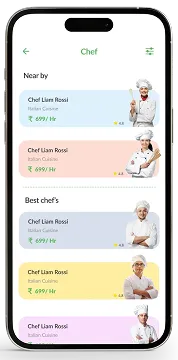 Chef management app screen 5