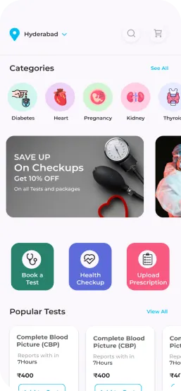 Diagnostic app screen 3