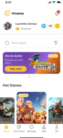 Gaming app screen 3
