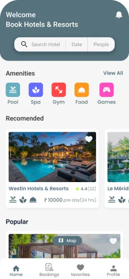Hotel booking app screen 3