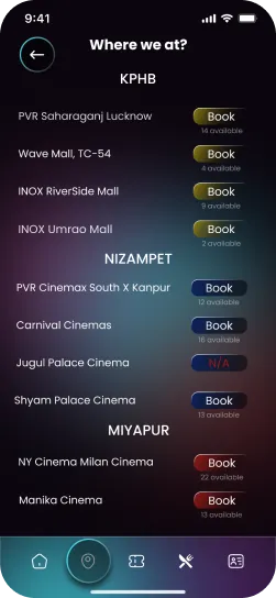 Tickets booking app screen 5