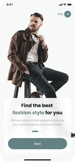 Online shopping app screen 3