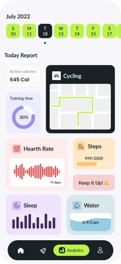 Sports and fitness app screen 5